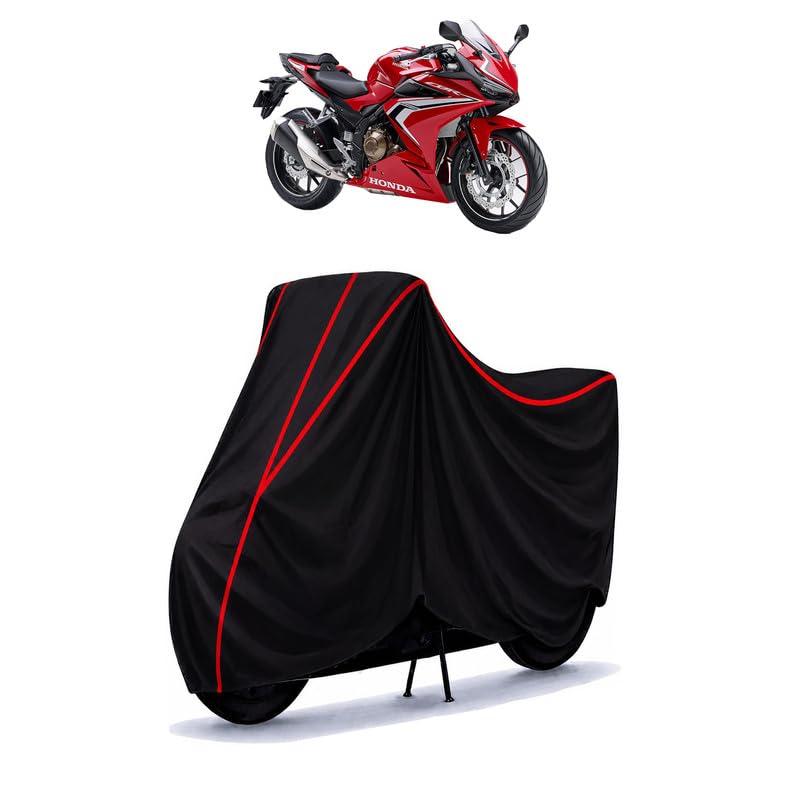 Image of CBR 400 Water Resistant Bike Cover for All Motorcycles & Scooters | Heavy Duty Premium Taffeta Fabric | UV Protection, Dustproof, Scratchproof | All Weather Two Wheeler Body Cover with Elastic Bottom