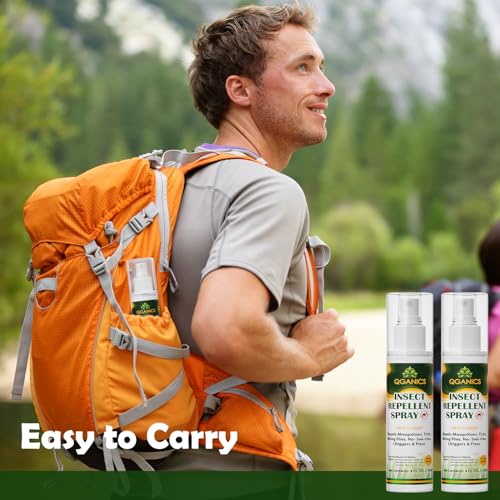 image for Qganics Mosquito Repellent Spray for Body, Natural Bug Spray Travel Si
