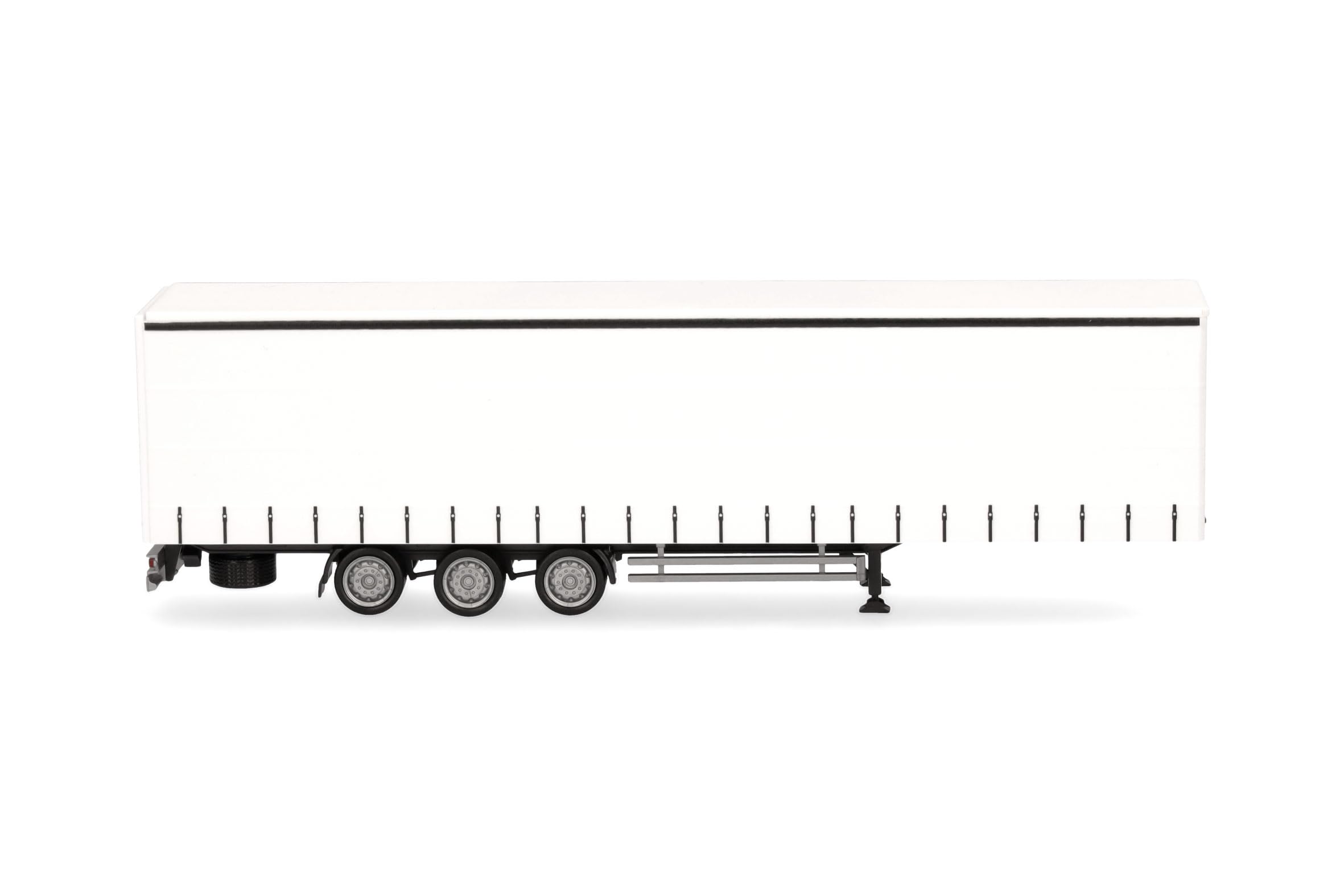 herpa Semirimorchio per tende low-liner, 3 assi, telaio in miniatura in scala 1:87, da collezione, made in Germany, plastica