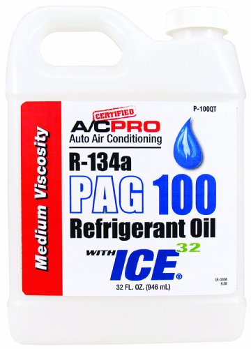 A/C PRO P100UVQT R-134a PAG 100 Refrigerant Oil with UV Dye-32 oz.