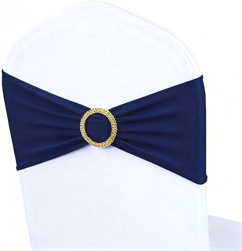 Miniatura 11 de Paquete de 50 bandas para sillas color verde salvia, bandas elásticas para sillas deslizantes, lazos para bodas, fiestas, baby shower, eventos