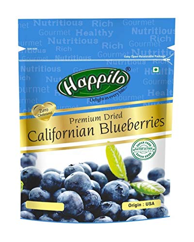 Image of Happilo 100% Natural Premium Whole Cashews, 200g + Happilo Premium Dried Californian Blueberries, 150g