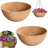 Riare Paquete de 2 forros redondos de coco de 20 pulgadas, cubiertas