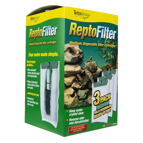 Image of Tetra ReptoFilter Medium Filter Cartridges for Terrariums, 3 Count, Fits TetraFauna ReptoFilter 20 gal, Viquarium, and Decorative ReptoFilter