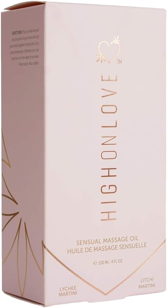 High on Love Sensual Massage Oil - Lychee Martini - Image 3