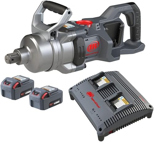 Ingersoll Rand W9491-K2E Kit de llave de impacto inalámbrica de 20 V de alto par de torsión de 1 pulgada, 2600 ft-lbs Torque que rompe tuercas, 2