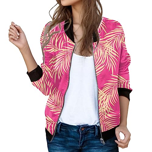 Veste décontractée pour femme rose à fleurs pour vos sorties de loisirs en ville