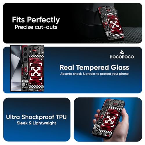 Image of Designer Tempered Glass Back Case Cover Compatible with Samsung Galaxy S23 FE 5G - Technology Art Glass Case