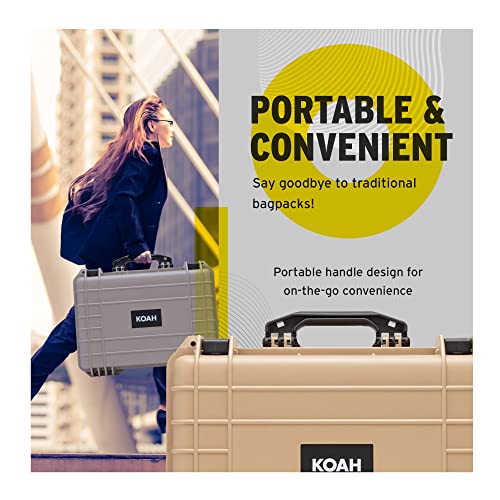 Maleta resistente Koah con espuma personalizada 18x14x7 pulg miniatura 5