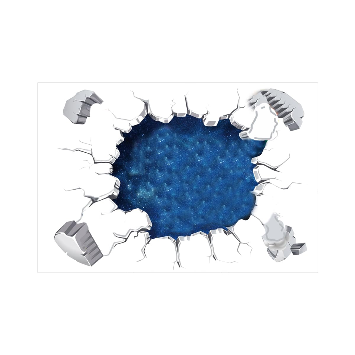 Blue Flower Wall Stickers Tear Sticker Wall Decals for Girls Bedroom, Living Room, Children's Room Wall Decorations