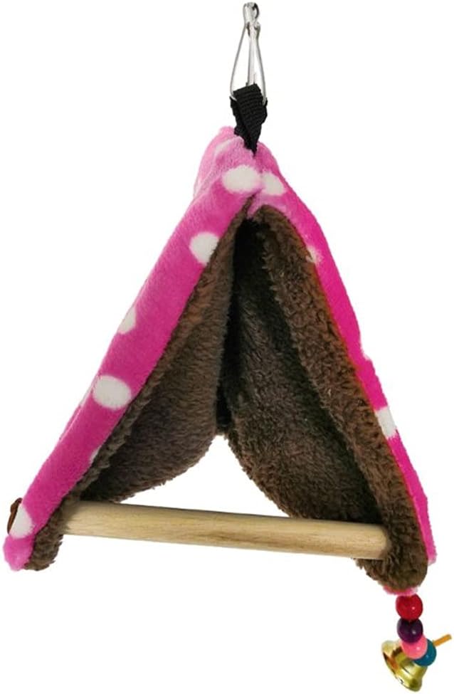 Warm Bird Nest Bed Hammock House Perch for Parrot Parakeet Finch Canary Cage Toy(D)