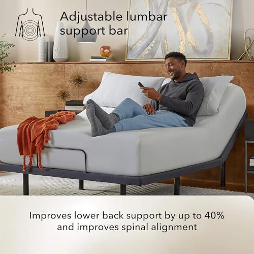 Image of Serta baselogic Level 3.5 Full Adjustable Bed Frame Base - Head, Back & Foot Adjustability, Wireless Remote, Zero-Gravity and Memory Presets, Single Massage Setting, and USB A&C Charging Ports
