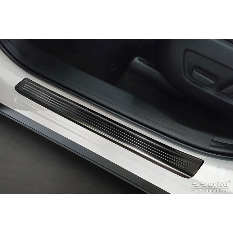 Seuils de portes inoxydable noir Mazda CX-80 finition Lines exclusive - 2