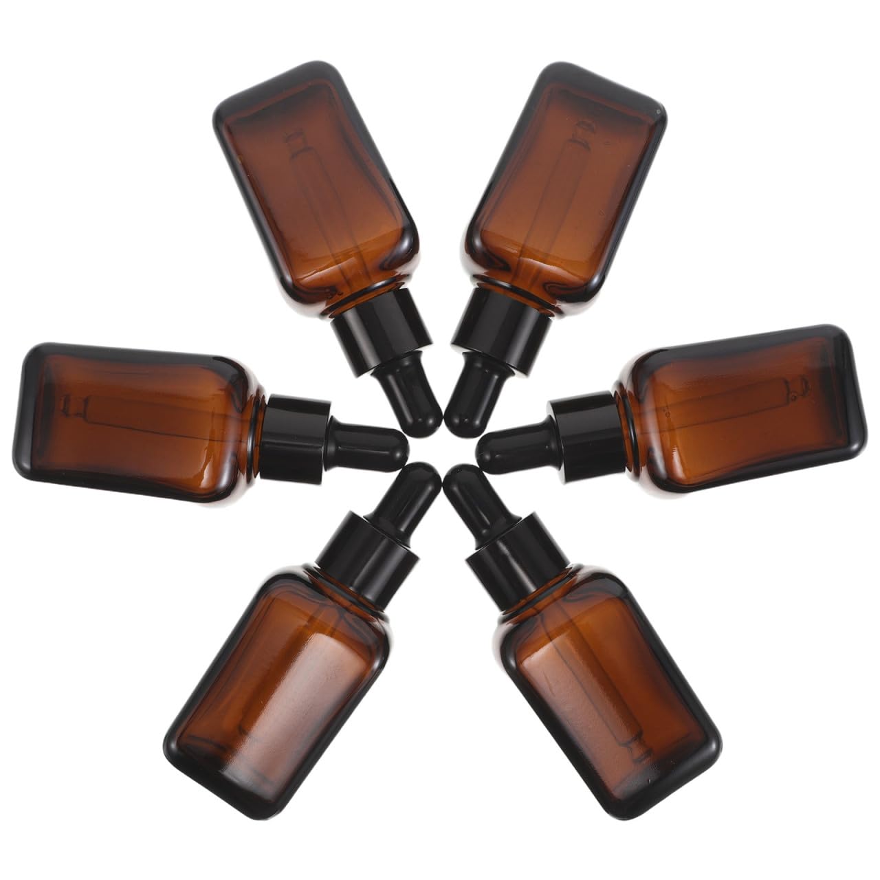 VANZACK Vidrio Ámbar Frasco Cuentagotas 30ml Cuadrado 20 Piezas