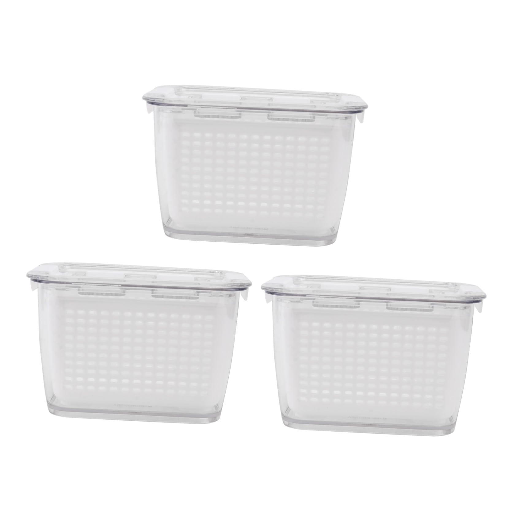 Ipetboom 3piezas Caja de Conservación de Alimentos Frescos para Refrigerador Caja de Almacenamiento de Alimentos Sellado para Frutas y Verduras Material Resistente para Cocina