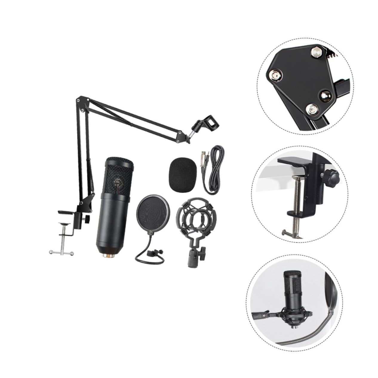 Microfono Condensatore USB per Gaming e Podcasting Lega di Alluminio, Prestazioni Professionali e Cattura Vocale Precisa, per Streaming e Trasmissioni Colore Casuale
