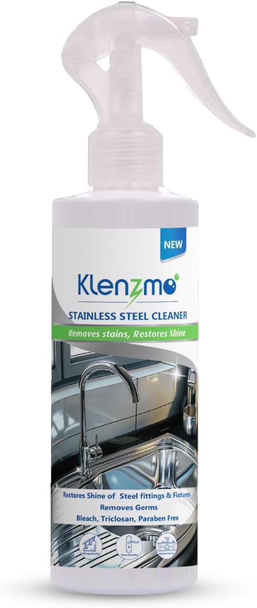 Specialist Stainless Steel Cleaner Spray 270ml | Removes Grease, Fingerprints & Watermarks | Cleans Stainless Steel Surfaces, Kitchen Stainless Steel Appliances, Sinks, Countertops
