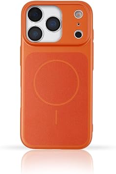 iPhone 17 Pro Max Uyumlu Ultra Slim Nano Sert K l f, iPhone Modelleri ile Uyumlu - Manyetik Kablosuz  arj Destekli  nce ve Hafif Mat Koruyucu Kapak,  k Sert Plastik K l f - Turuncu