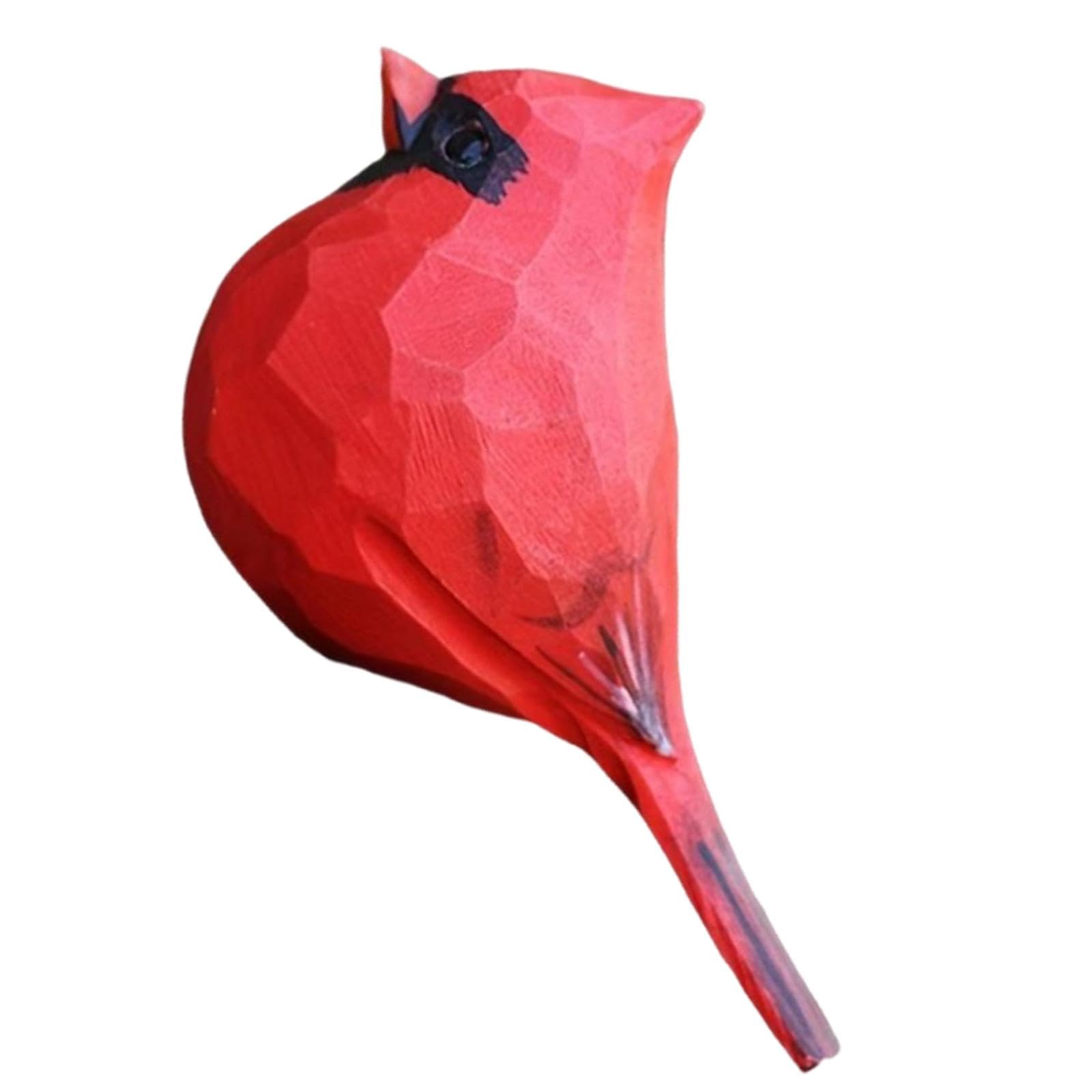 CALANDIS™ Artificial Bird Statue Vivid Resin Bird Statue Decor for Wall Outdoor Garden Red | Statues & Lawn Ornaments | Garden Dacor | Yard, Garden & Outdoor Living