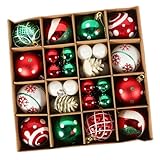 Toddmomy Unieke Kerstboom Hangende Ballen 42pcs Kerstboomversieringen Kerstboom Hangende Ornamenten
