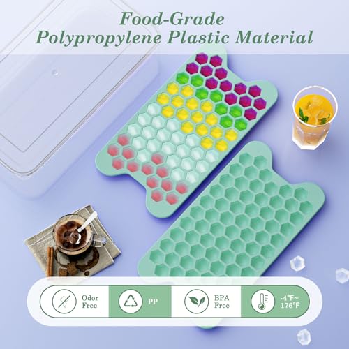 Fddai Small Ice Cube Tray For Freezer: Fddai Easy Release Ice Cube Maker - Stackable Cubed Ice Trays And Bin thumb #1