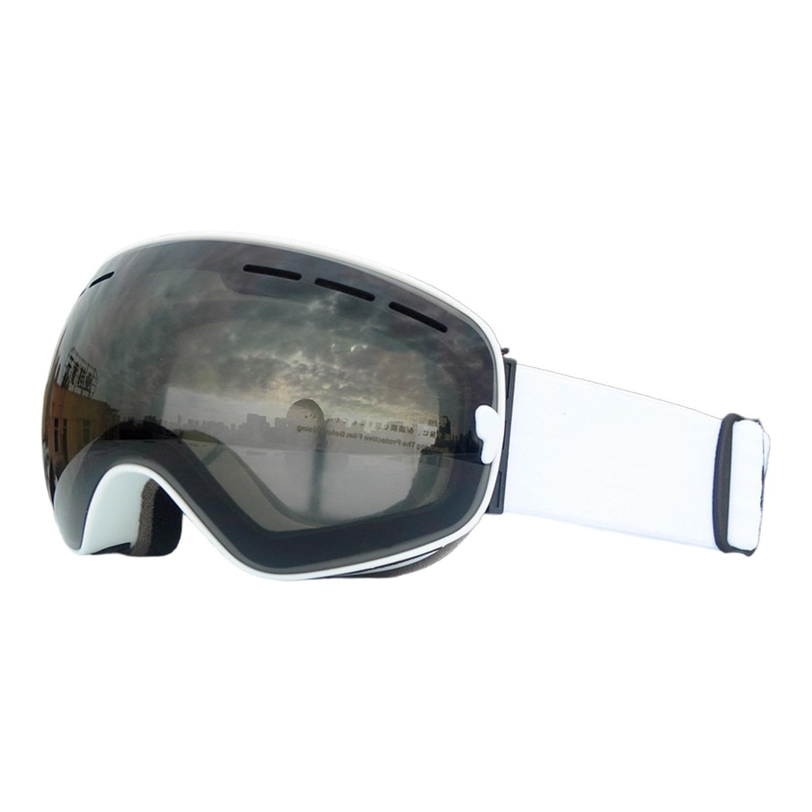 Occhiali da snowboard – Protezione UV anti appannamento – Maschera per lenti grandangolari – Occhiali da sci con cinturino regolabile, montatura antiurto | Sistema Clear Vision Uso esterno per