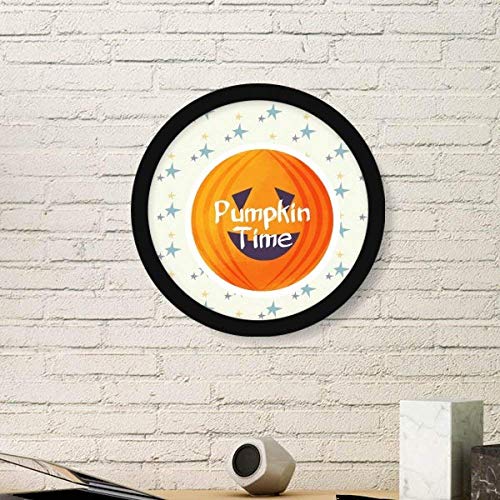 Cadre citrouille Halloween rond noir petit format pour sticker mural - 2