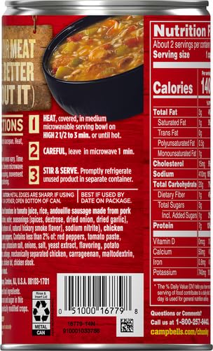 Image of Campbell's Chunky Soup, Healthy Request Chicken and Sausage Gumbo, 18.8 Oz Can (Pack of 2)