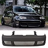 PENSUN Front Bumper Cover W/Black Mesh Grille R32 Style Fit for 1999-2005 Volkswagen Golf MK4