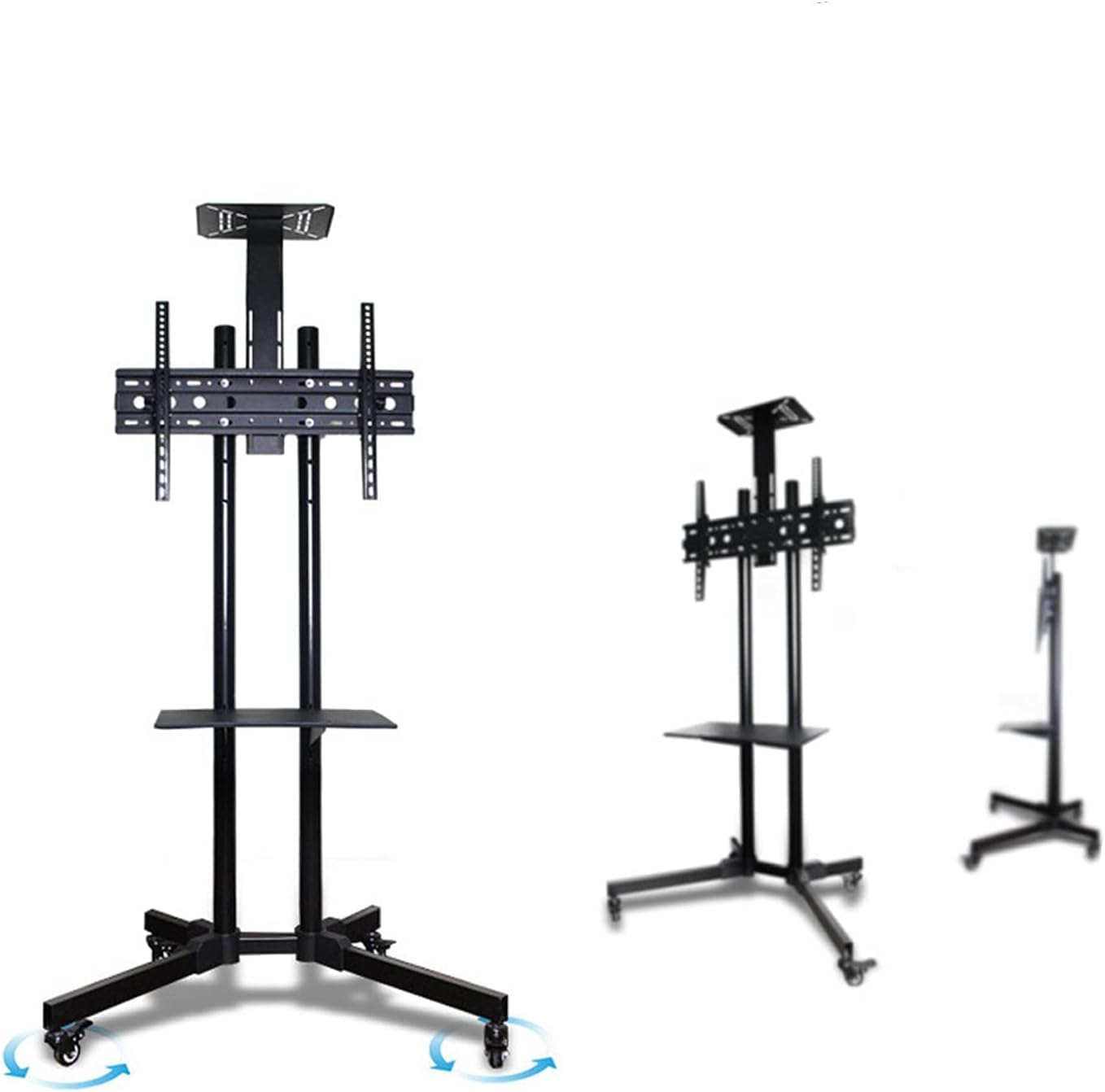 TABOJS Supporto TV Mobile TV Mobile per Monitor da 3265 Pollici Ruote silenziose ad Altezza Regolabile Supportano Fino a 60 kg Perfetto per Uso Domestico e in Ufficio