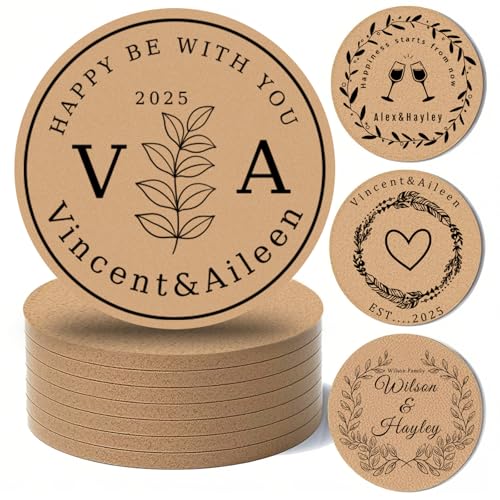 Sottobicchiere personalizzato con foto e testo, sottobicchieri personalizzati in sughero per la casa, regalo per la casa