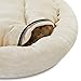 Animaze Brown Circle Bolster Dog Bed, 34