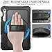 SEYMAC stock Case for Samsung Galaxy Tab S10 FE+ Plus 5G Tablet Case 13.1'' Protective with Screen Protector, Pencil Holder, 360 Rotating Stand, Hand Strap, Shoulder Strap, Black1