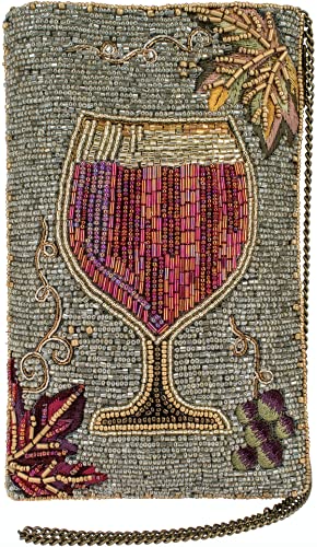 Mary Frances Women's Wine Time Crossbody Bag & Phone Bag For Women, Magnet Closure, Shoulder Bag, Zipper Pull, Handmade