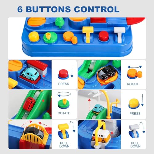 Image of Multi-Level Car Track Adventure Toy Set for Kids with 4 Cars | Interactive Push & Go Activity Board | Educational Toy for Boys & Girls