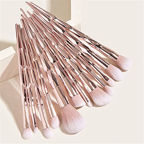 Juego de Brochas de Maquillaje Juego de 12 brochas maquillaje profesional Profesional(Diamond)