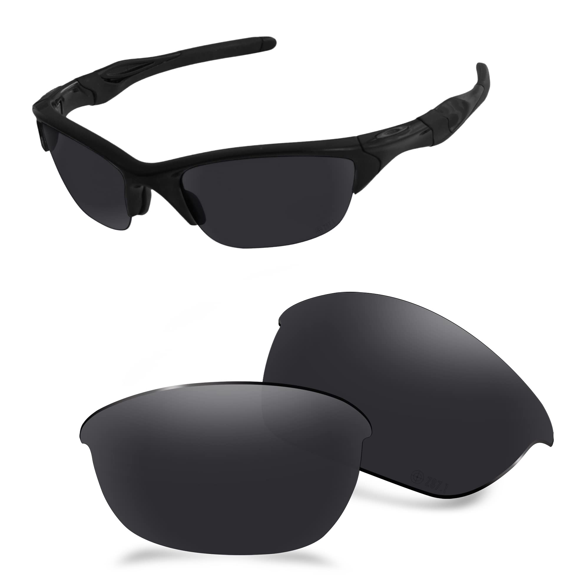 AOZAN ANSI Z87.1 Polarized Replacement Lenses Compatible with Oakley Half Jacket 2.0-Onyx Black