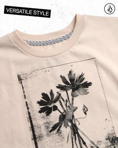 Image of Volcom Girls Shirts - Casual Crewneck Short Sleeve Graphic Tee Trendy Tops - Breathable Girls Summer Clothes