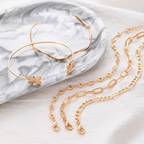 Gold-Plated Stackable Bracelet Set (CT-BNGB-49165)