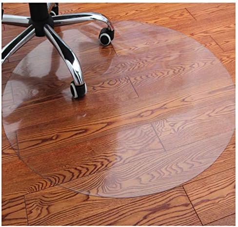 Office Chair Mat For Hard Floor,Round/odorless PVC Transparent Plastic Carpet Non-slip Wear Resistant Living Room Multifunction Floor Mat,1.3mm,55cm