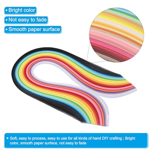 PATIKIL 260 Stück Quilling-Streifen Papier 1/8 (3mm) 39cm Origami-Papier Quilling-Streifen für Kunst DIY Handwerk Weihnachten