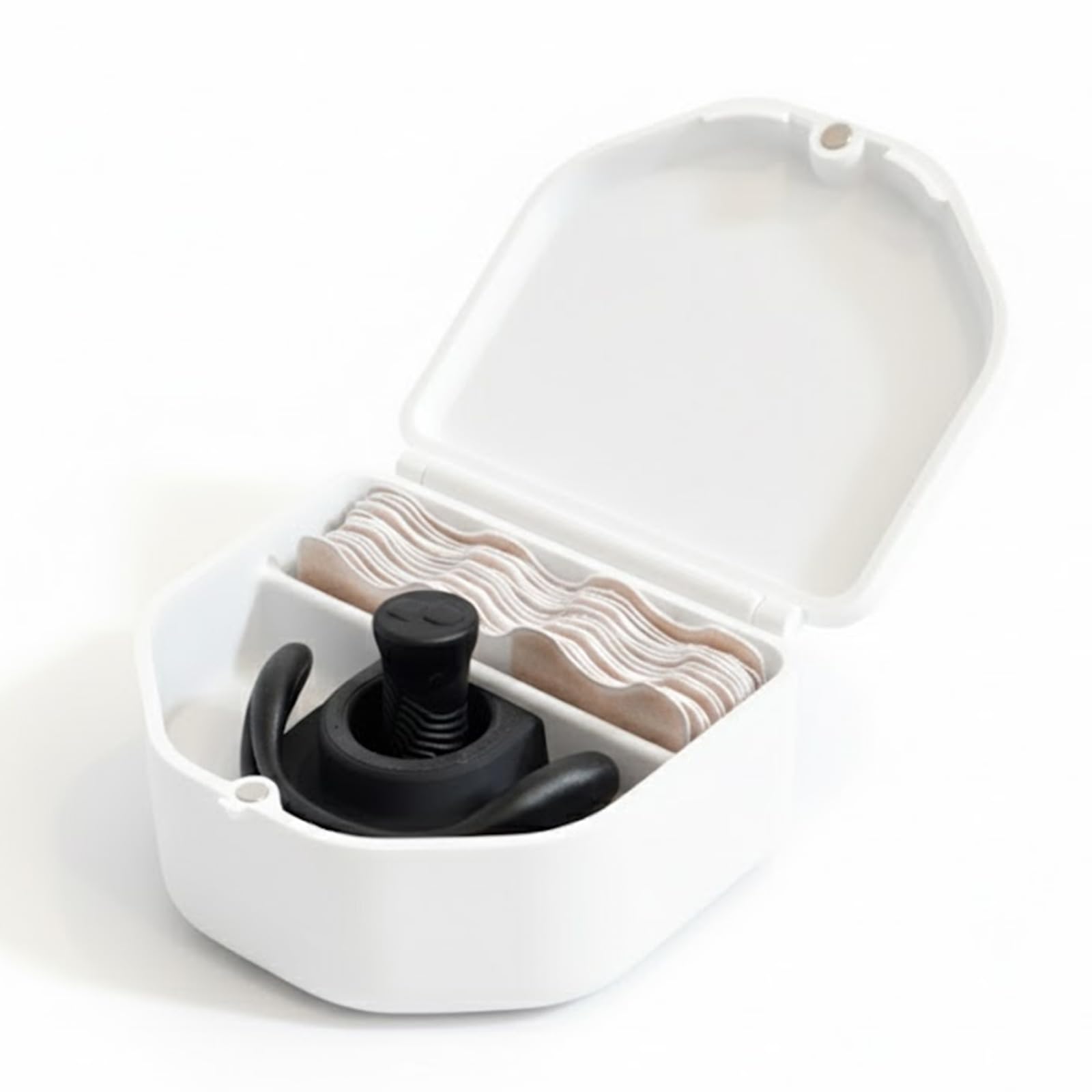 Compact Travel Case for Intake Breathing Nose Strip Holds Up to 14 Tabs Applicator Durable Hard Exterior Magnetic