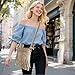 Sunwel Fashion Fringe Crossbody Bag with Rivets Western Purse Vegan Leather Tassel Shoulder Crossbody Bag for Women (beige)