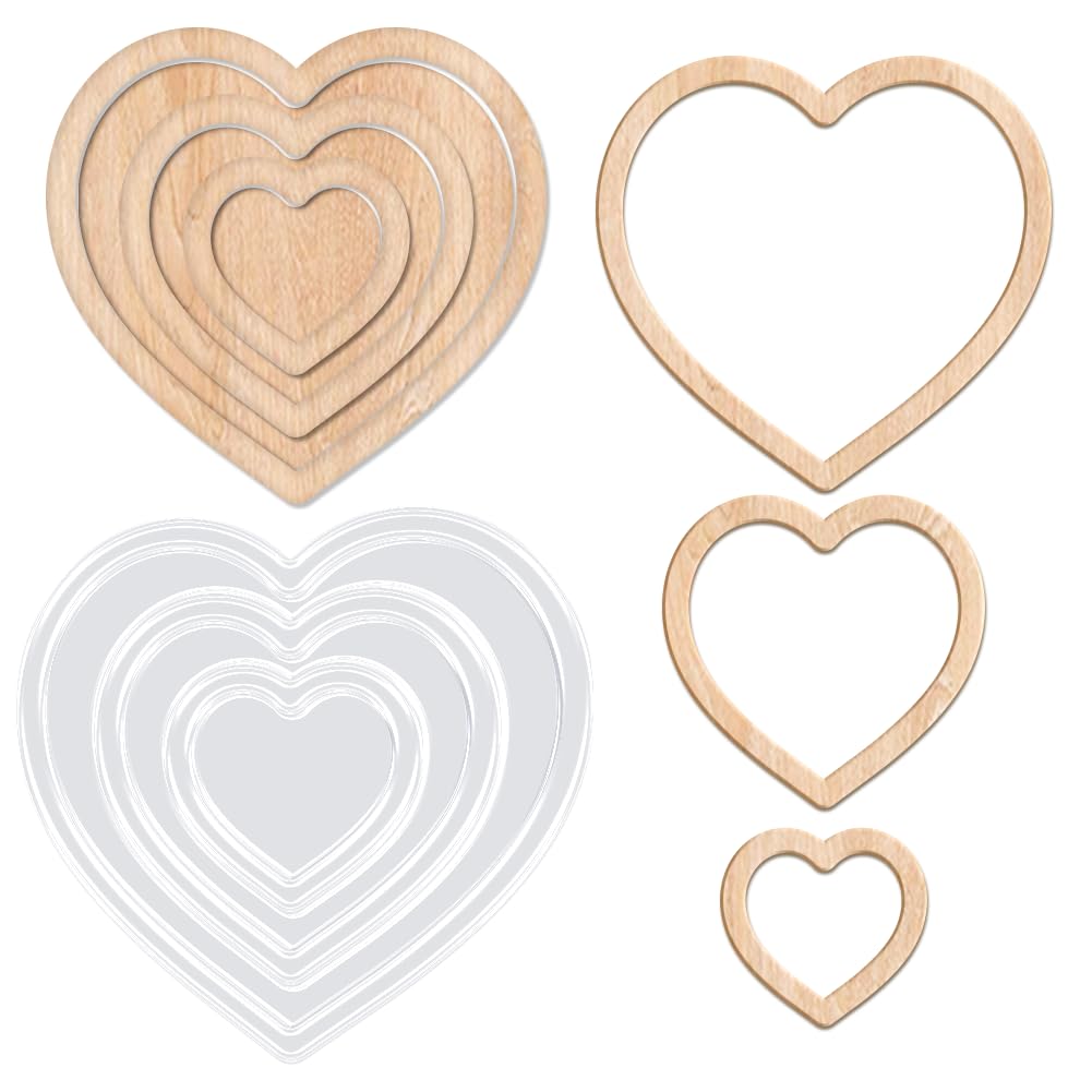 Hearts Router Template Acrylic Router Template for Woodworking Drawing Inlay Templates Charcuterie Board Decorative Templates