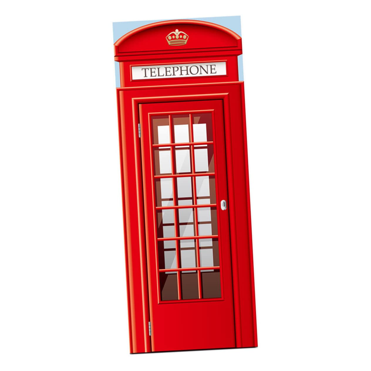 Autocollant porte cabine telephonique londonienne 3D deco interieur