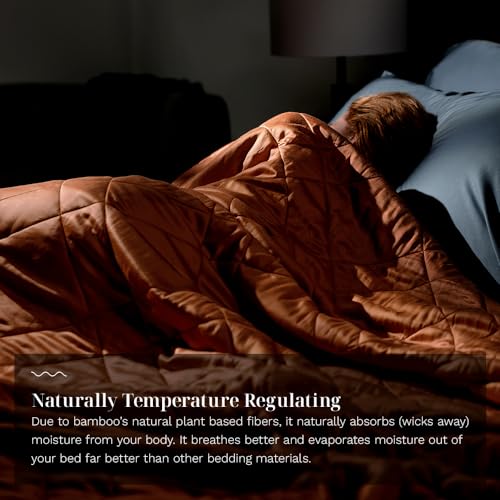Image of LUXOME Lightweight Blanket | 100% Rayon (Viscose) from Bamboo Fabric & Fill | King /Cal King - 98 inchx92 inch | Thermal-Regulating | Terracotta
