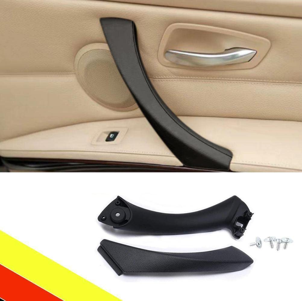 Naemriee - Manija De Tracción De Puerta Interior Izquierda Para Coche Con Reemplazo De Ajuste De Tapa Para Seria 3 E90 E91 E92 2004-2012 Negro