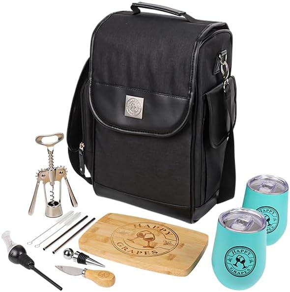 Miniatura 6 de Bolsa de vino prémium (vasos turquesa)