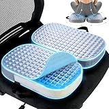 Gel Enhanced Travel Airplane Seat Cushion for Long Flights, Waterproof Stadium Portable Memory Foam Seat Cushion for Kayaking, Camping, Bleachers, Car, Folding Chair Pads for Tailbone Sciatica Pain