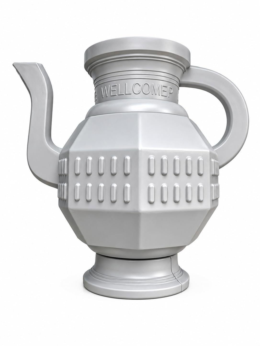 Toilet Jug Lota, Plastic, with Spout and Handle, Available in White and Blue (Cream)